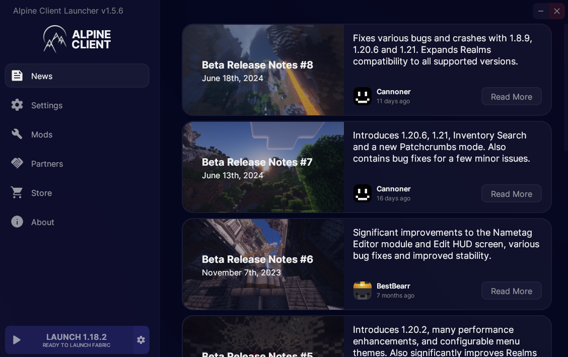 Screenshot of Alpine_Client